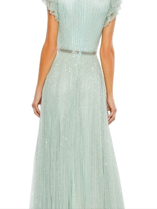 Mac Duggal Dresses & Skirts - Mac Duggal Mint Green Beaded Maxi Gown